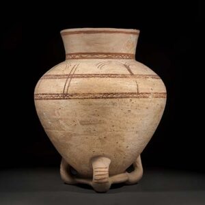 Large Canaanite Chocolate and White Ware