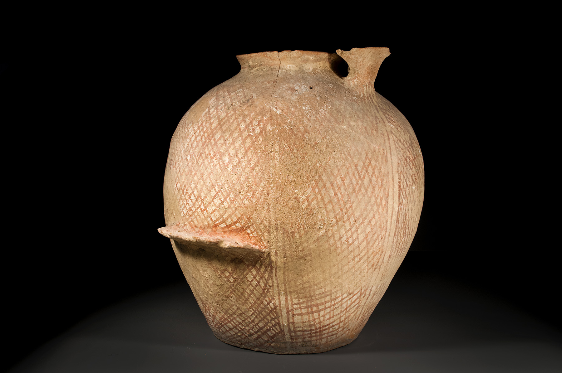 Large Canaanite Olive Oil Jar with a Dipper Holder