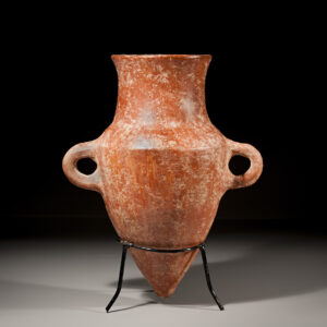 A Ceramic Red Slip with Radial Burnish Amphoriskos