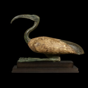 A Seated Figure of the God Thoth as an Ibis