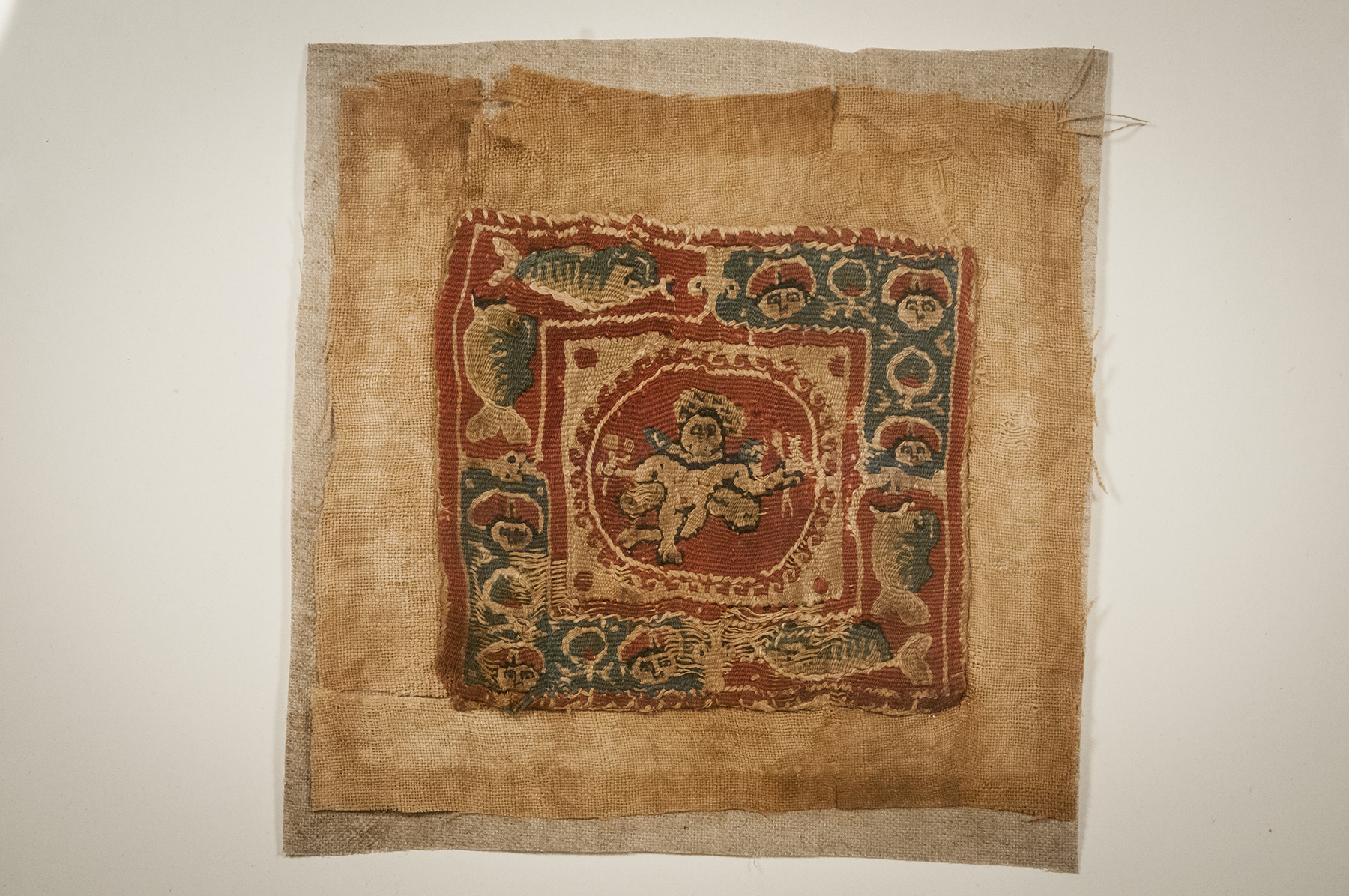 Woven Fragment with Dancing Eros