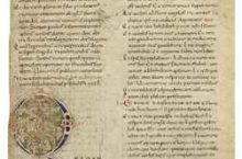 ROMANESQUE INITIAL 'Q' on a Leaf from a Monumental Bible