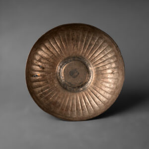Gilded Silver Phiale Wine Ribbed Bowl