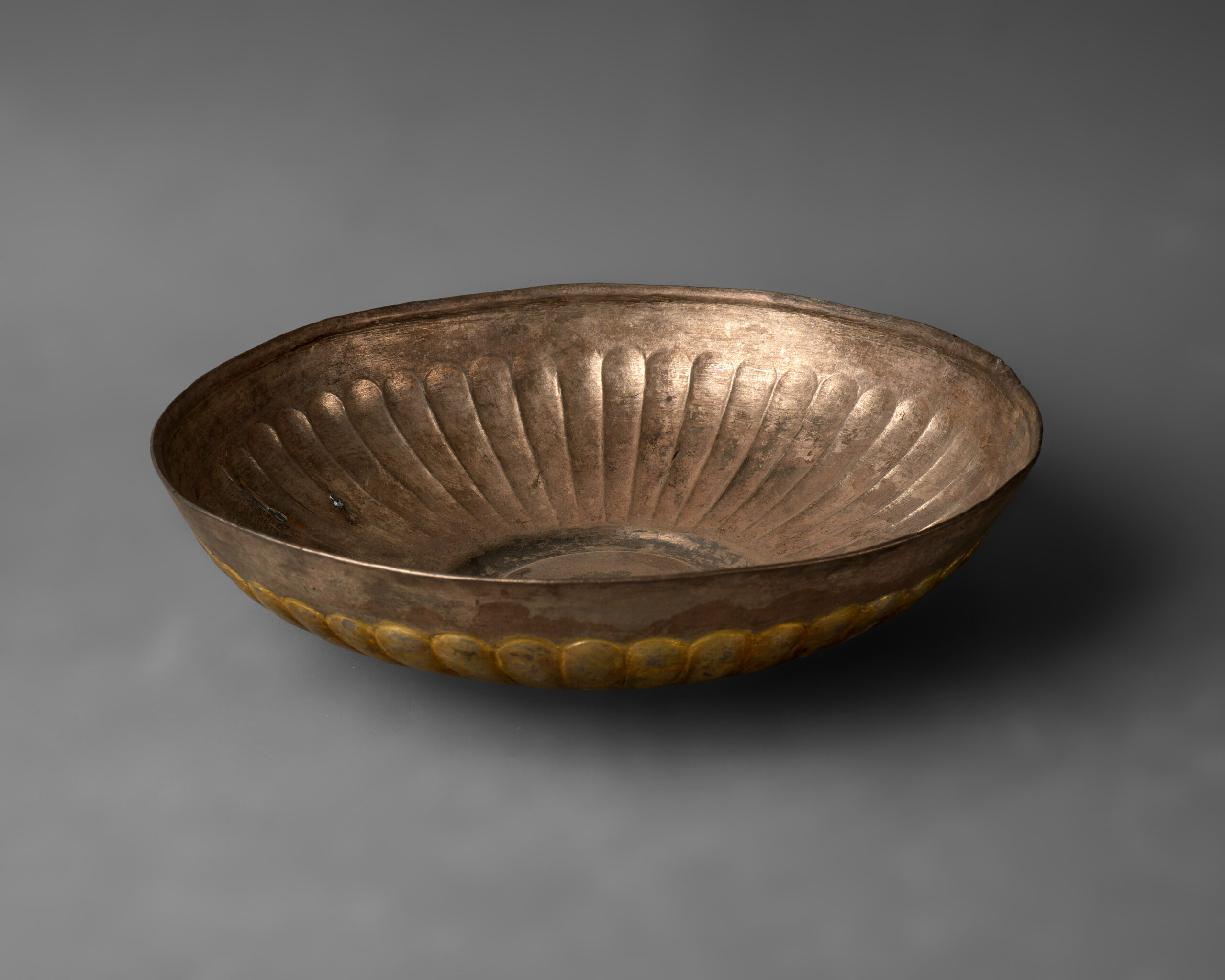 Gilded Silver Phiale Wine Ribbed Bowl - Image 3