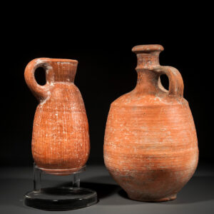 A Set of Two Israelite Red Slip Ceramic Vessels