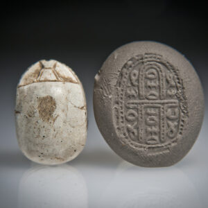 A Hyksos Steatite Scarab Seal Engraved with a Pseduo-Hieroglyph
