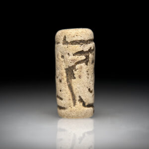 Middle Syrian Faience Cylinder Seal with a Scorpion