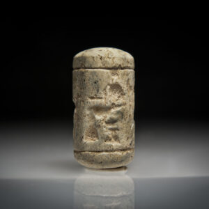 An Old Babylonian Limestone Cylinder Seal with an Offering Scene